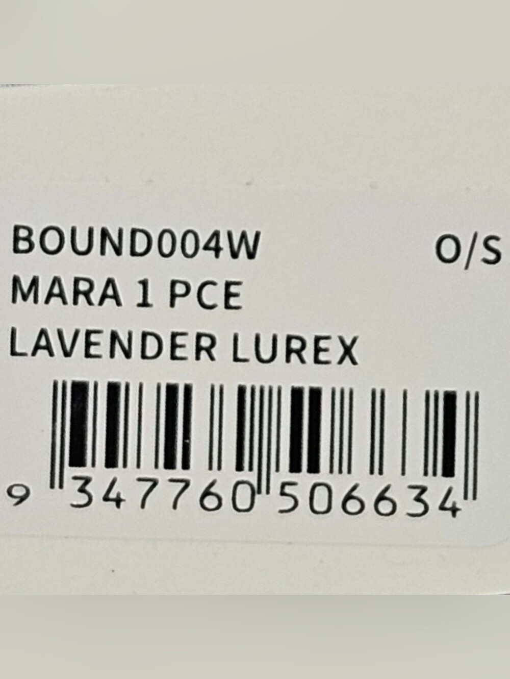 Bond-Eye Mara Swimsuit One-Piece One Size Lavender Lurex Gold Metallic NWT 💜 - Picture 6 of 6